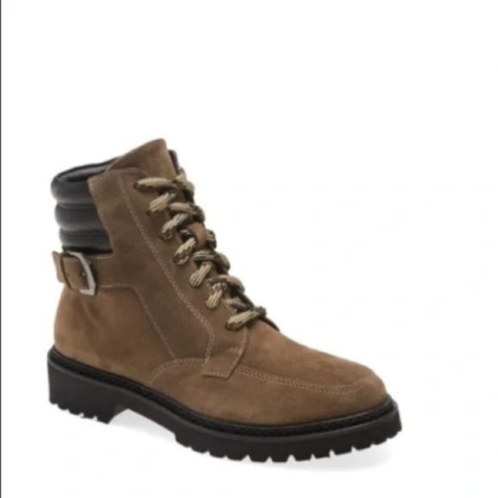 NEW AQUATALIA Mayra Weatherproof Lace-Up brown suede Boots size 6.5